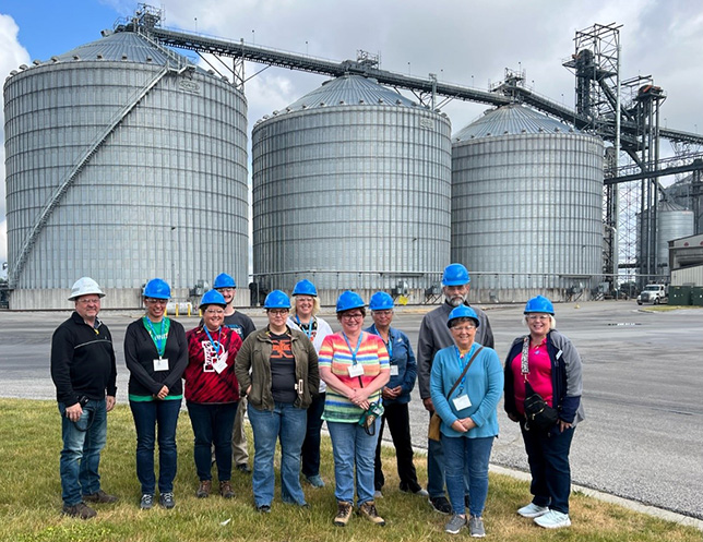 Educators visiting local manufactures