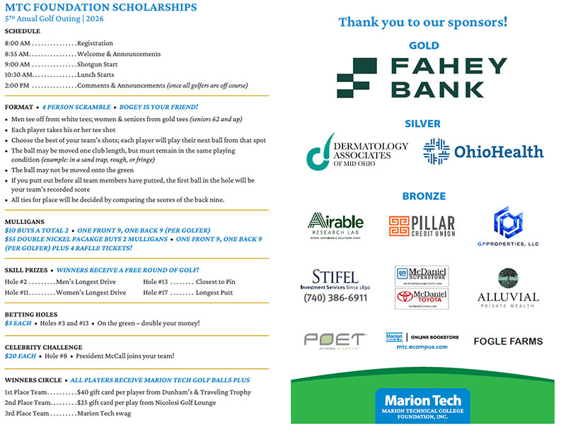 2026 Golf Outing Sponsors